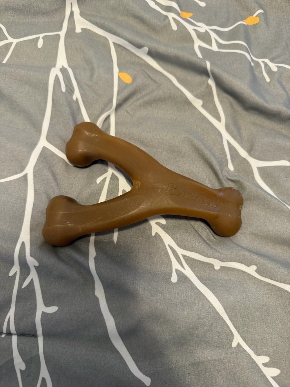 Benebone Durable Bone-Shaped Dog Chew Toy - Brown